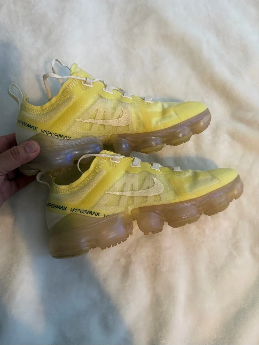 Nike women Yellow and Cream VaporMax Sneakers